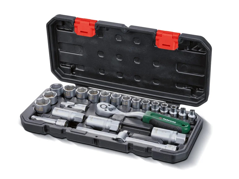 PARKSIDE® Juego de dados y puntas PSSS 24 A1, 24 piezas